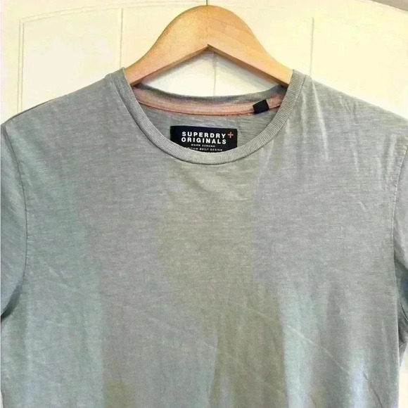 🌈 6/$60, Super Dry Men’s, Long Torso, Grey, Light Blue, Medium - Picture 3 of 6